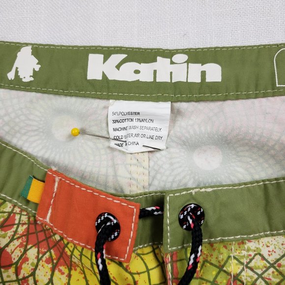 KATIN Custom Surf Trunks Board Shorts Size 30 - Picture 4 of 8